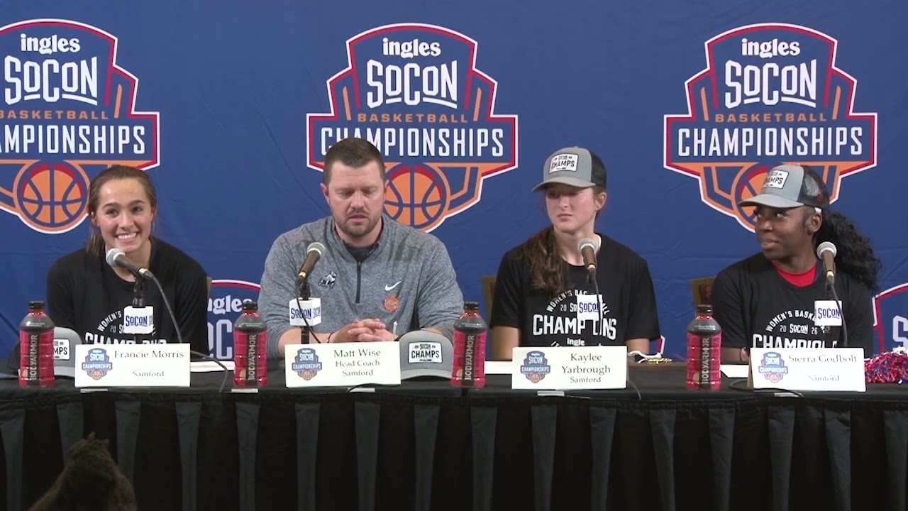 WBB: Matt Wise, Francie Morris , Kaylee Yarbrough & Sierra Godbolt Post Game (SoCon Championship)