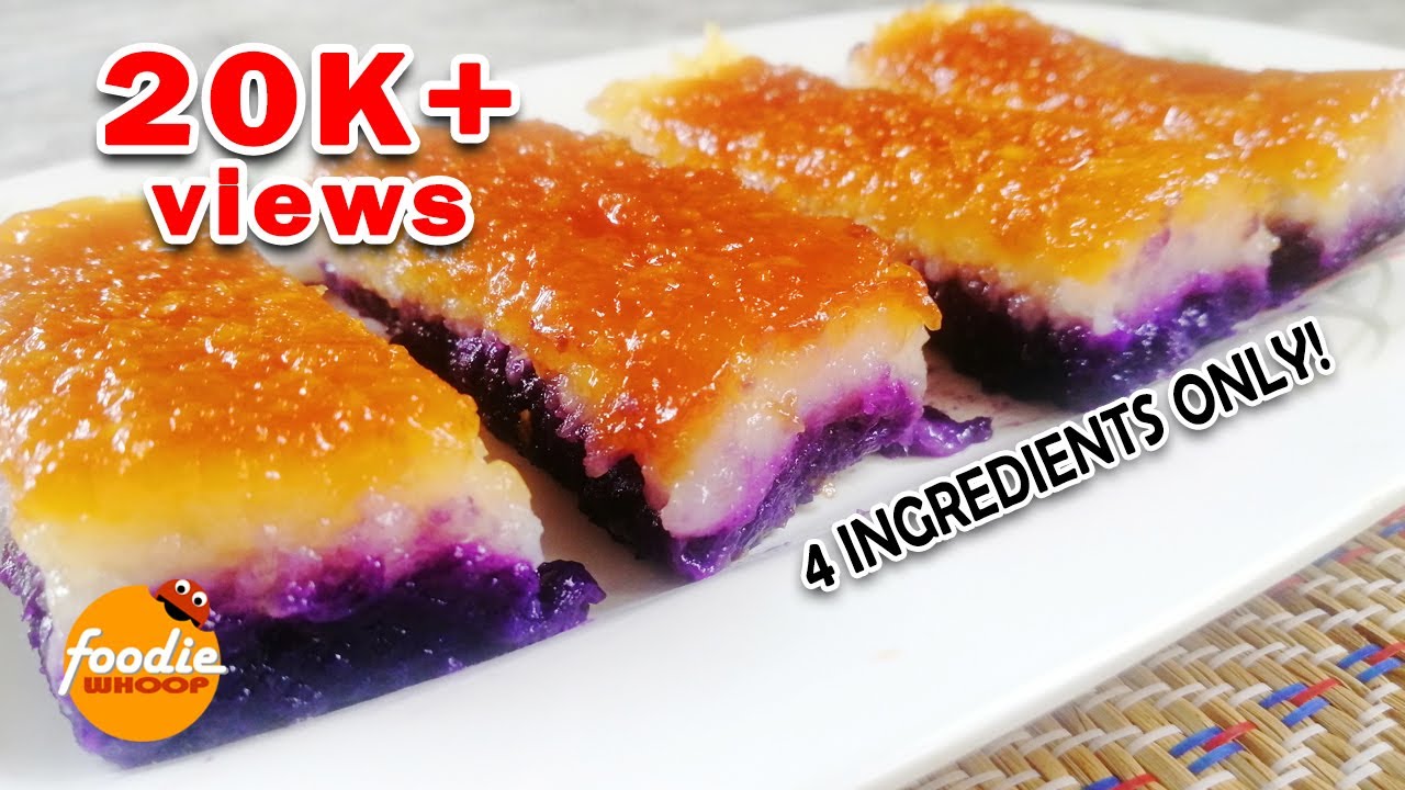 NO OVEN UBE CASSAVA CAKE |  FoodieWhoop