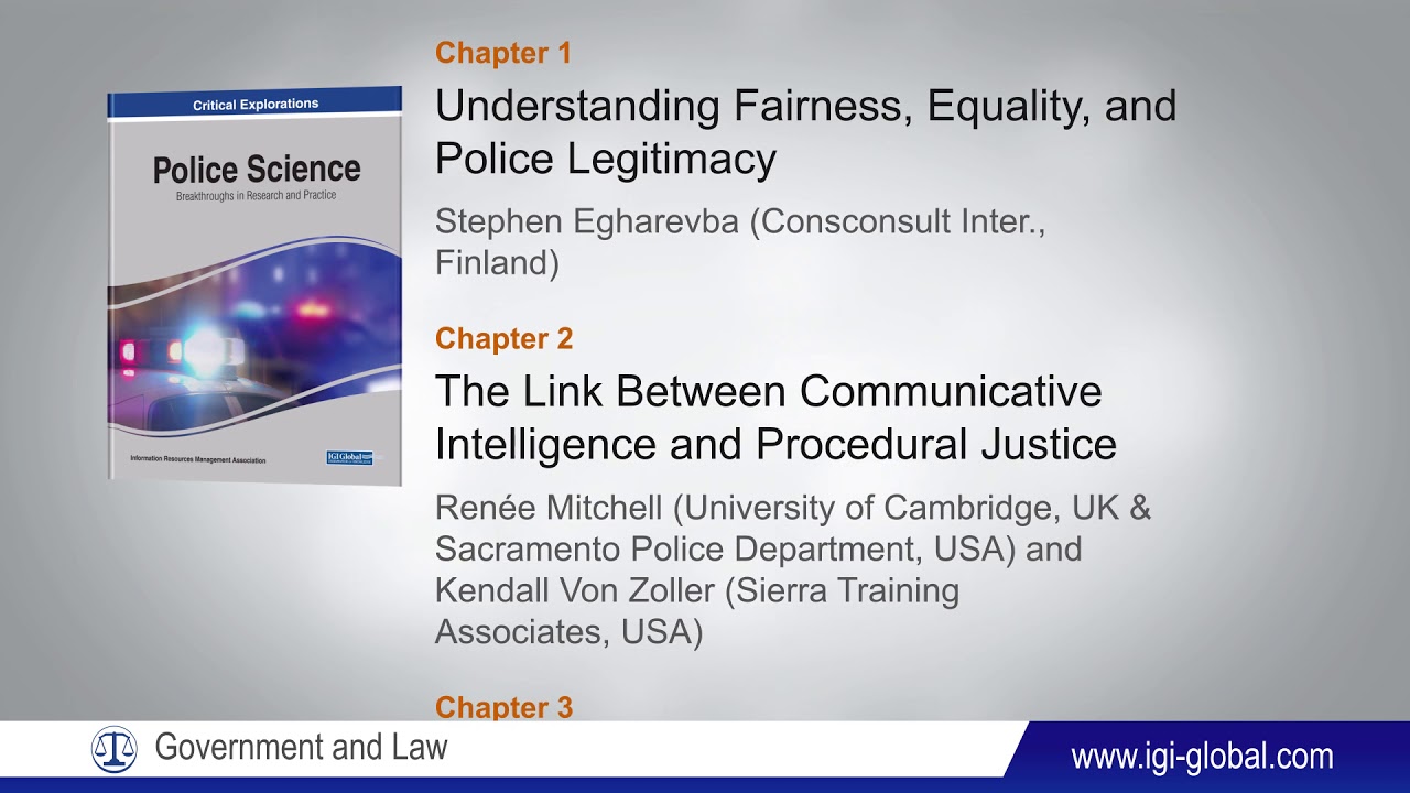 Police Science: Breakthroughs in Research and Practice