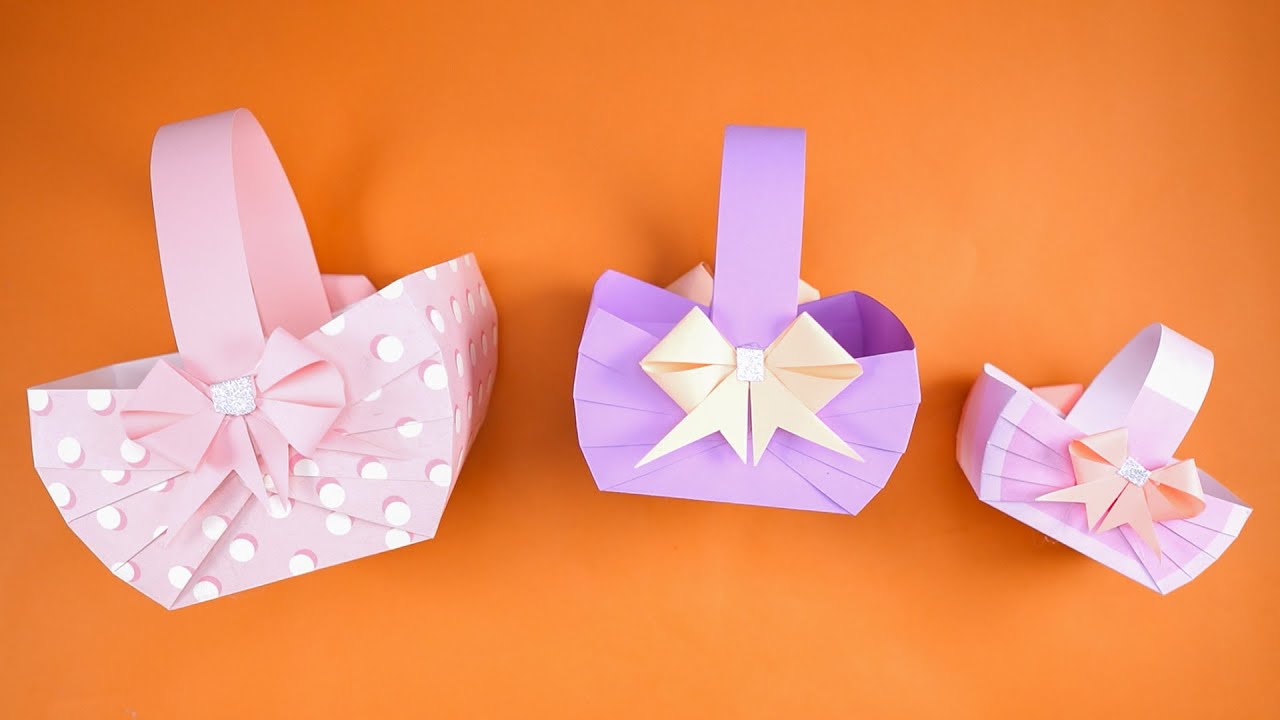 How to Make Easter Baskets | DIY Easy Paper Crafts | Paper Basket Tutorial