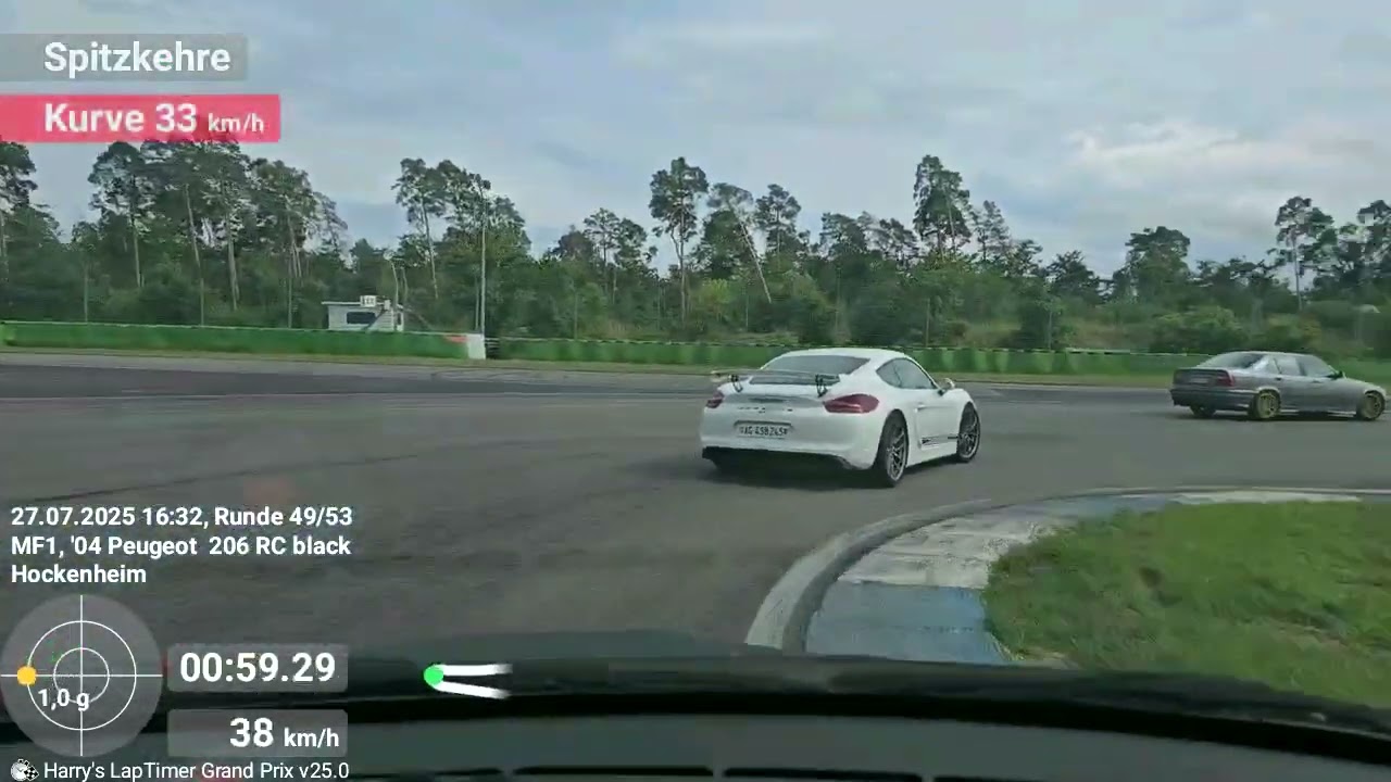 Touristenfahrten Hockenheimring, 27.07.2025, Peugeot 206 RC schwarz, Gruppe 9-2, ca. 16.25 Uhr