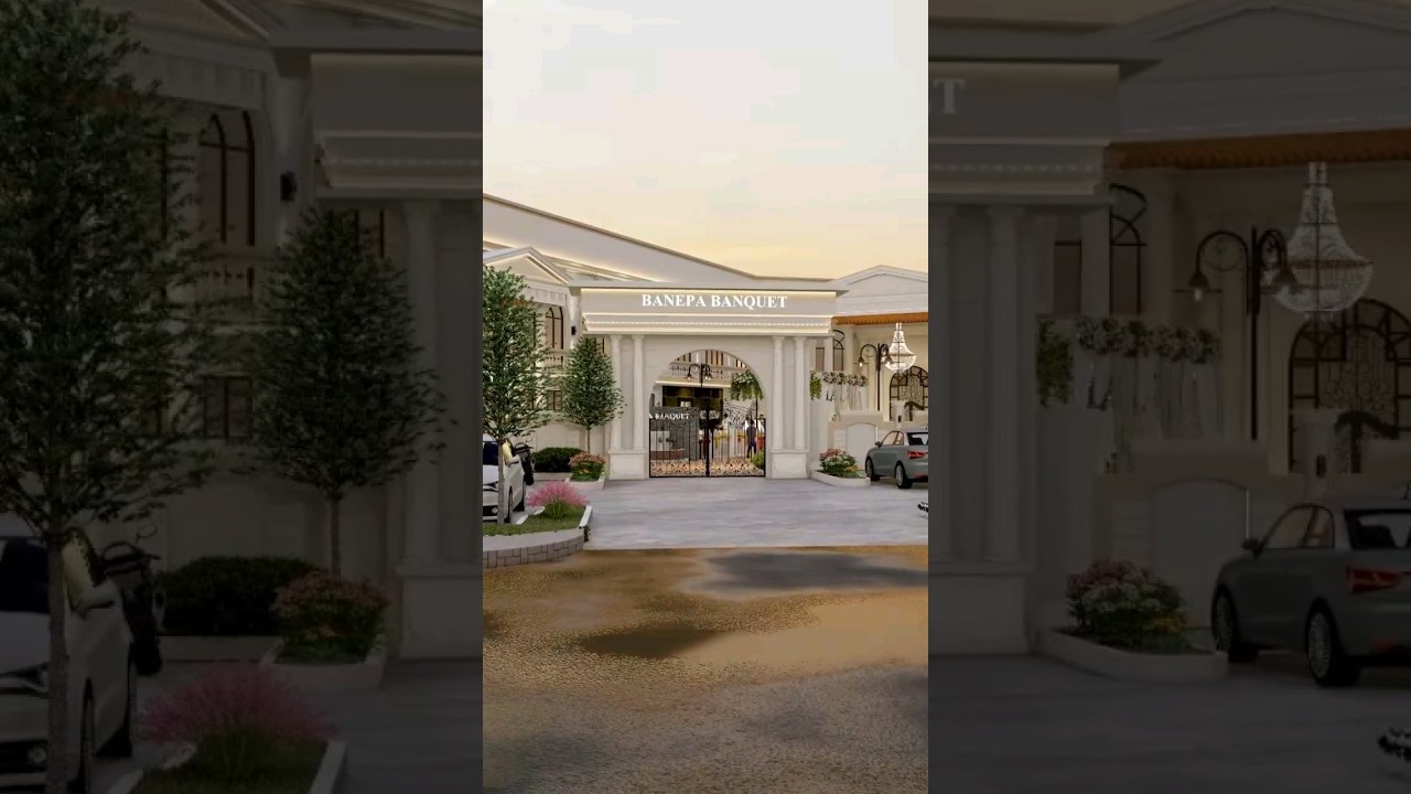 Banquet Hall design 👌 ✨️ #viralshort #shorts #interiordesign #construction #3d #exteriordesign