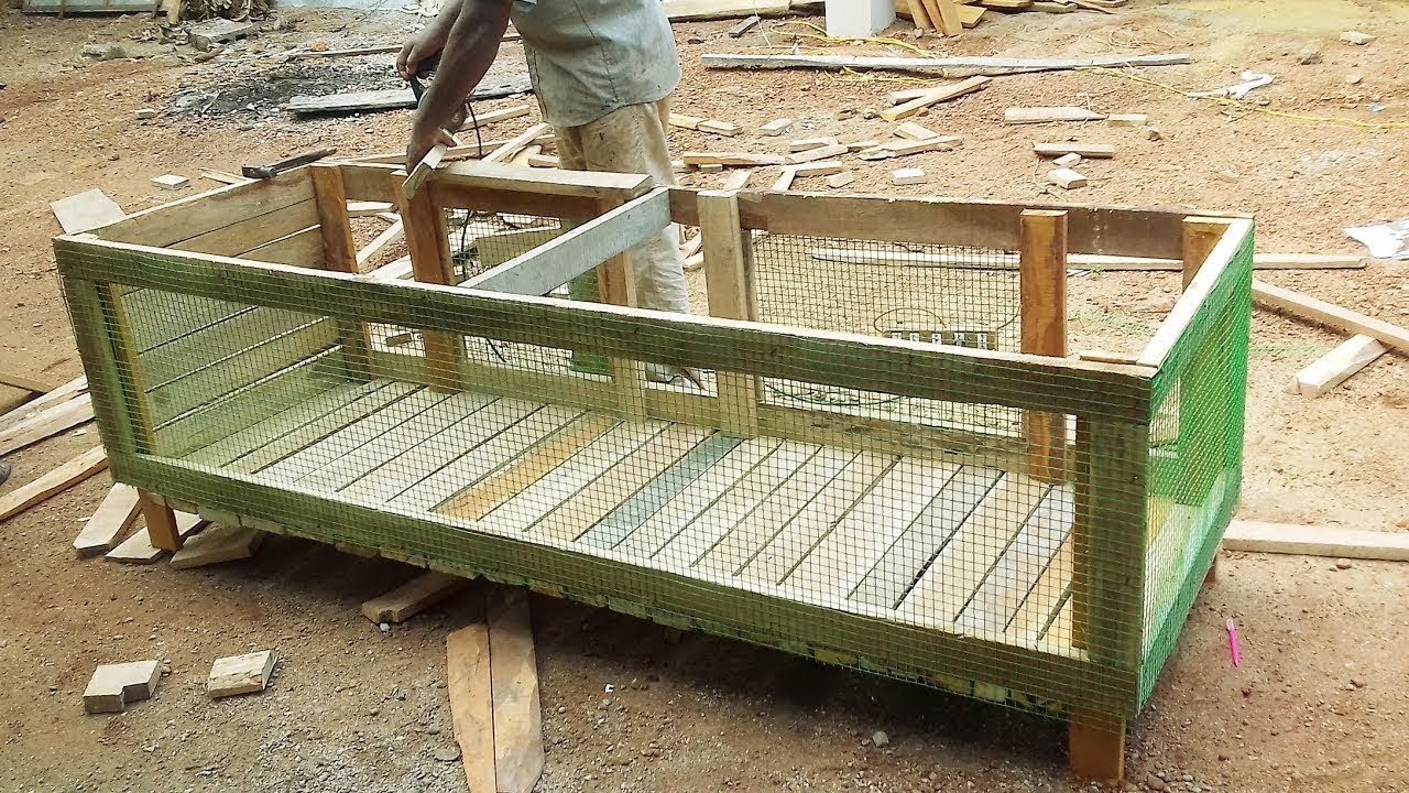 Easy Way to Make Chicken Cage Using Wood and Iron Net
