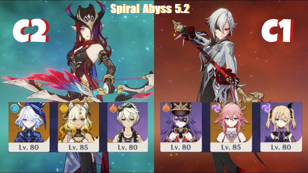 C2 Chasca Hypercarry & C1 Arlecchino Overload | Spiral Abyss 5.2 | Gensin Impact