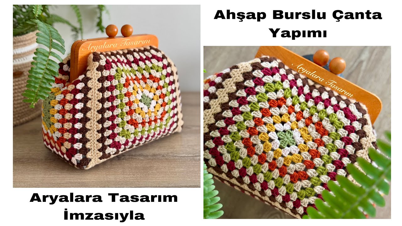 Ahşap Burslu Çanta Yapımı🌸Hanım Dilendi Modelin Hem Kare Hem de Dikdörtgen Motif Yapımıyla Geldim🌸