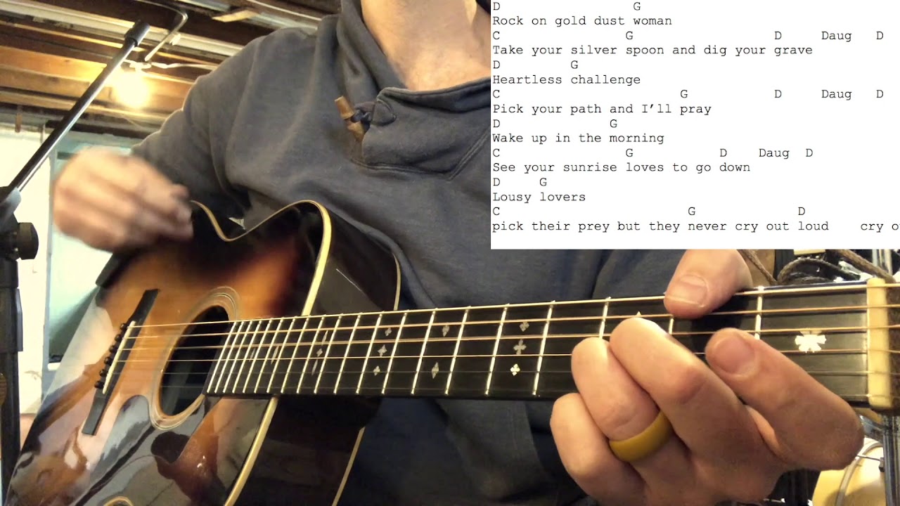 How To Play Fleetwood Mac Gold Dust Woman Rumours Acoustic Guitar Lesson 11/11