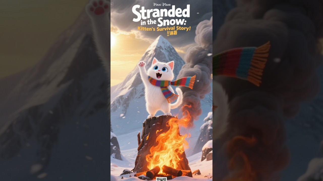 🐱Stranded in the Snow: Kitten&rsquo;s Survival Story! 💪🐾  #cat #cartoon #cutecat #catvideos