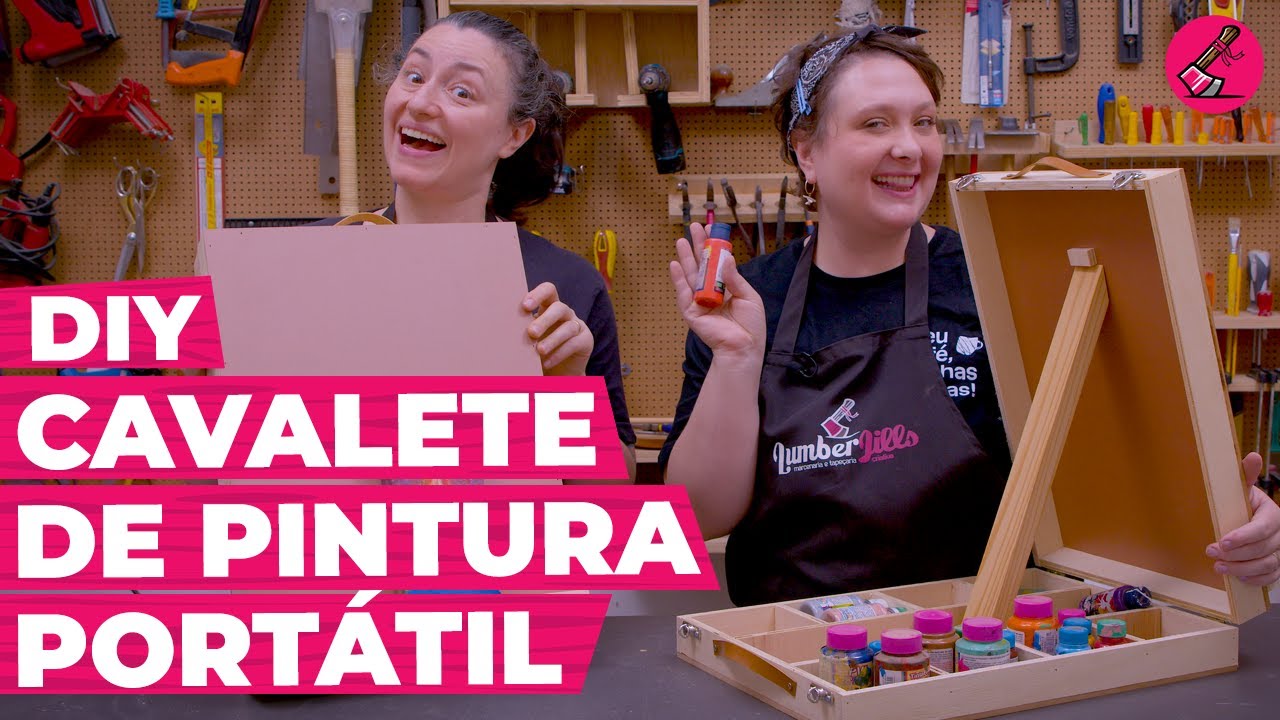 Faça um CAVALETE DE PINTURA PORTÁTIL com SOBRAS DE MADEIRA | DIY