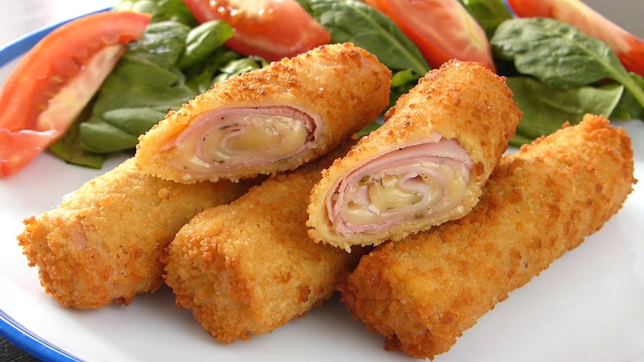 Rollitos de Jamón y Queso 💥 ¡100% CRUJIENTES! ✅