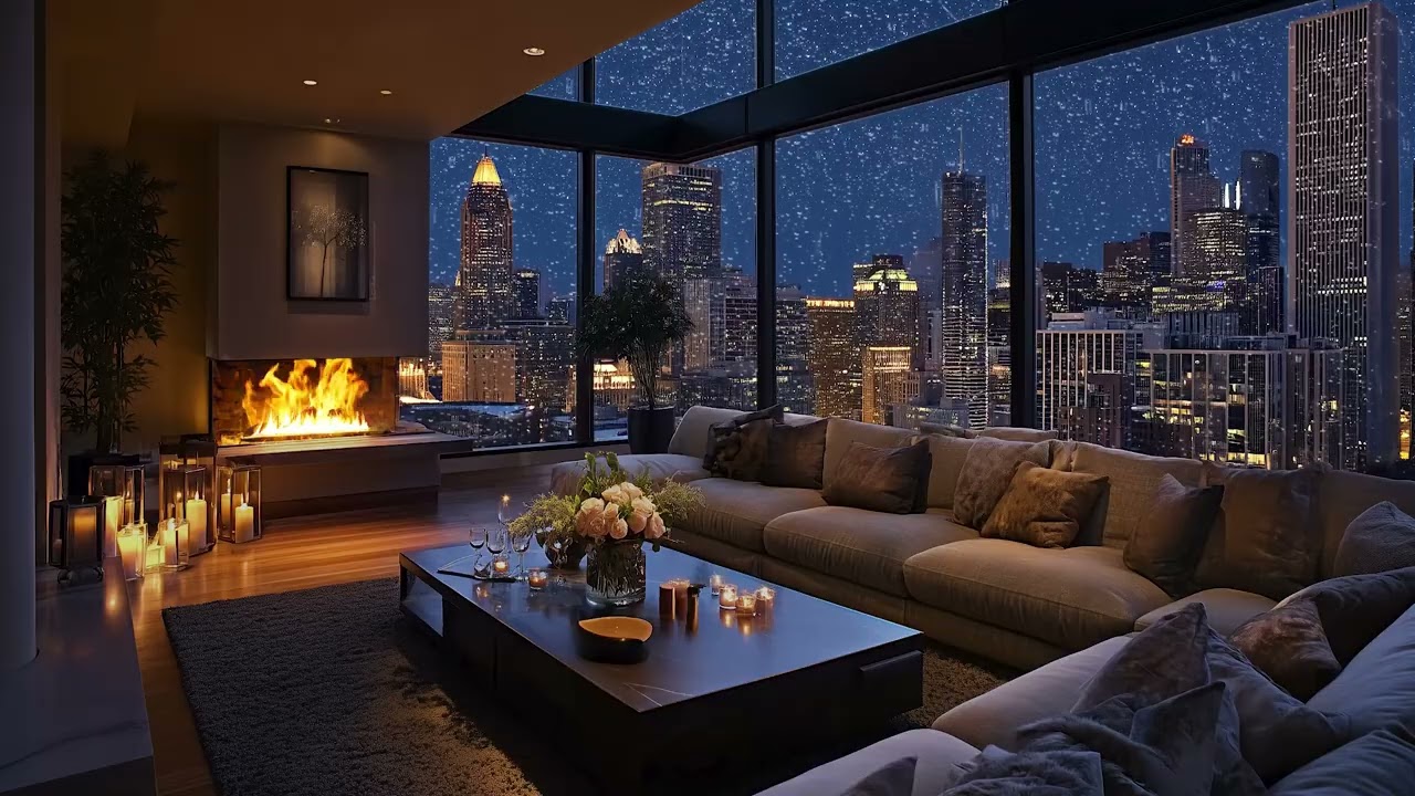 Midnight Rain & Smooth Jazz 🎷 Cozy City Night Ambience