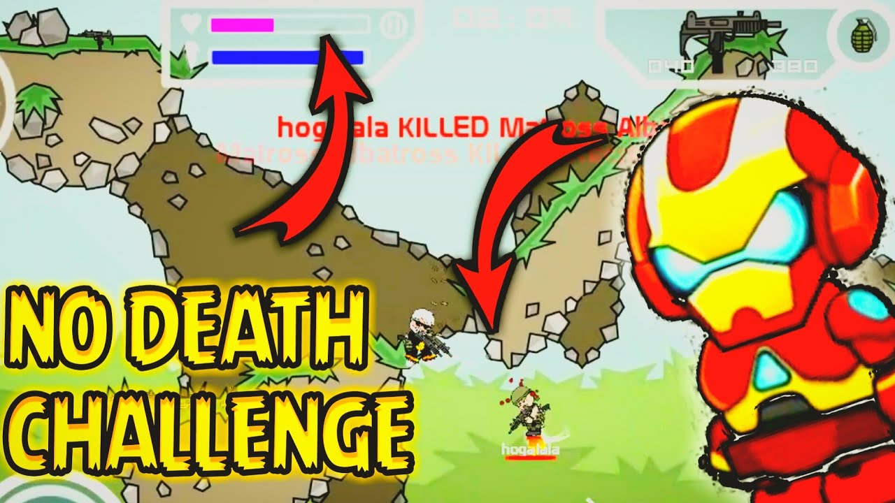 No Death challenge😵 in mini militia | mini outpost map | Da2|| MINI MILITIA