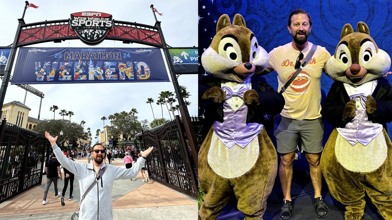 RunDisney Expo Marathon Weekend 2024! My First RunDisney Race! Picking Up My Bib, Merch, Characters!