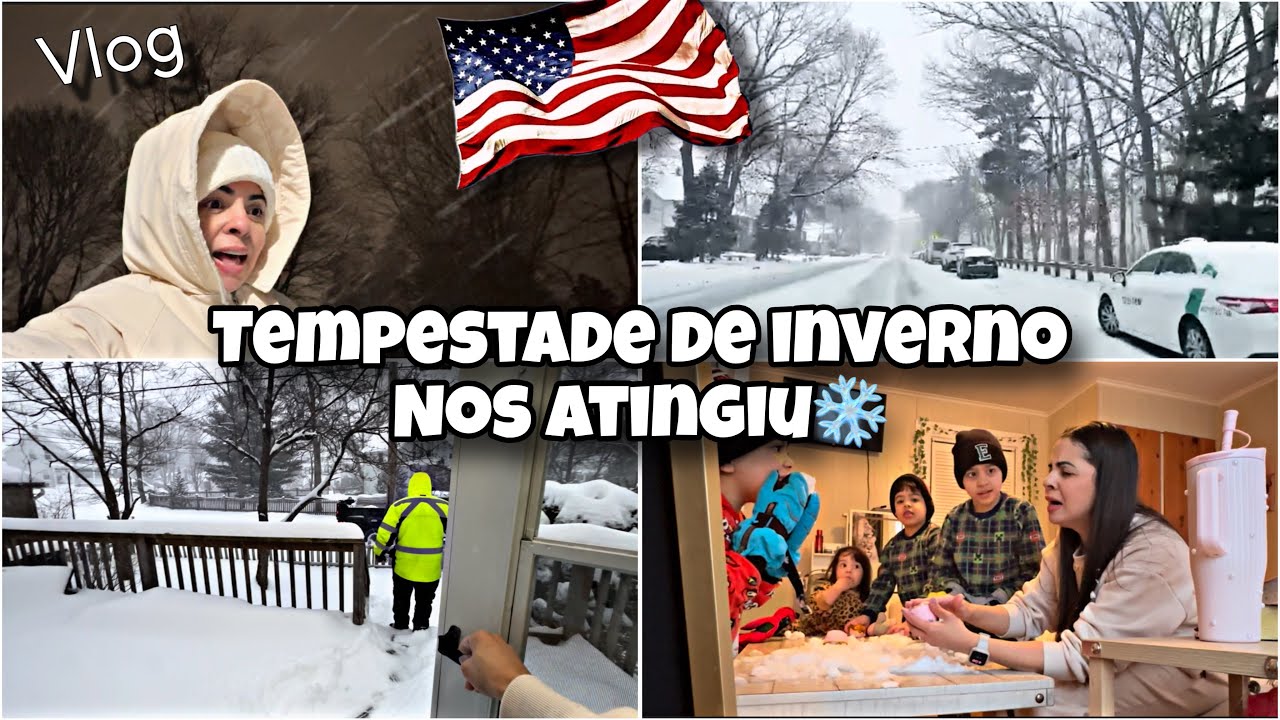 VLOG:VIVENDO UM DIA COM A TEMPESTADE DE INVERNO SEVERA DOS ESTADOS UNIDOS 🇺🇸