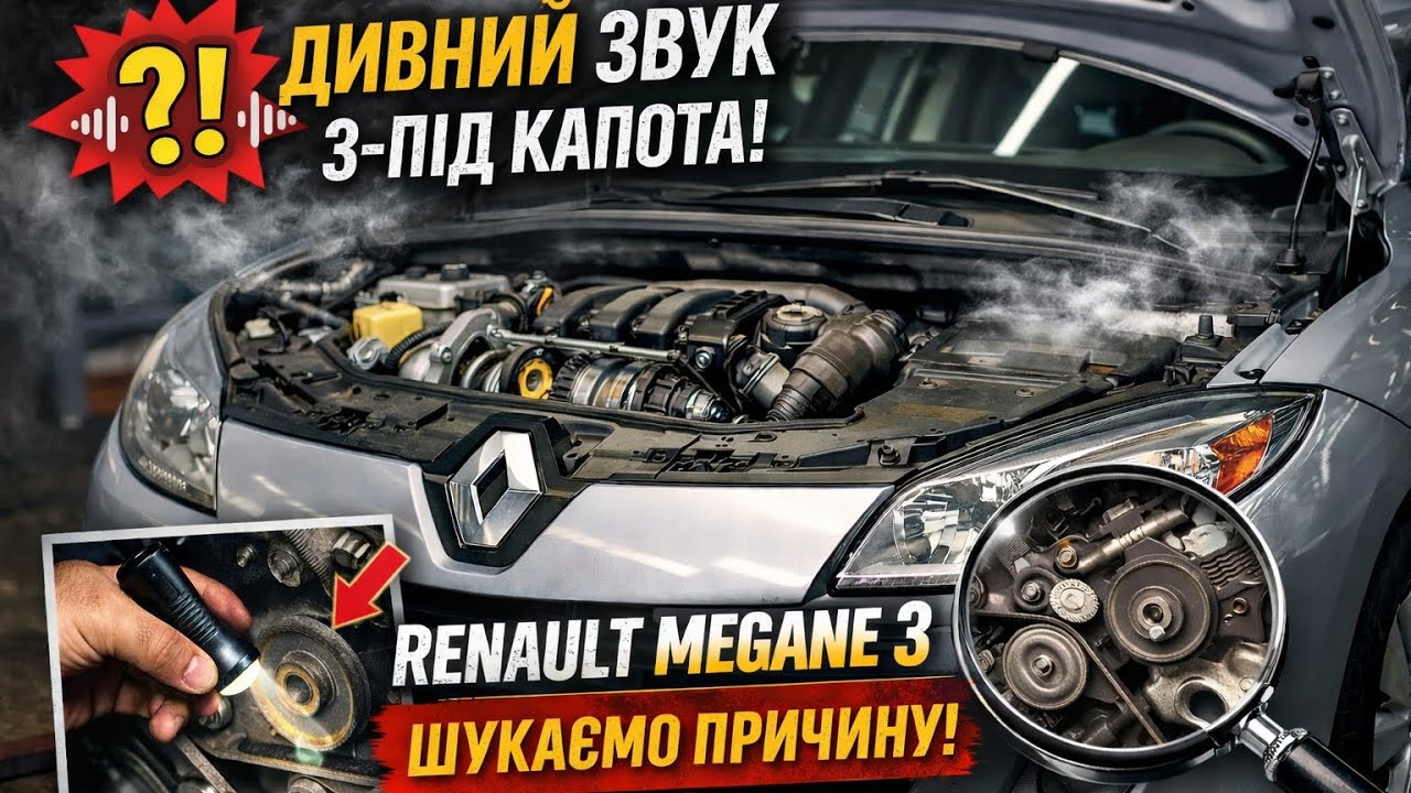 Дивний звук з-під капота Renault Megane 3 — шукаємо причину! #renault 