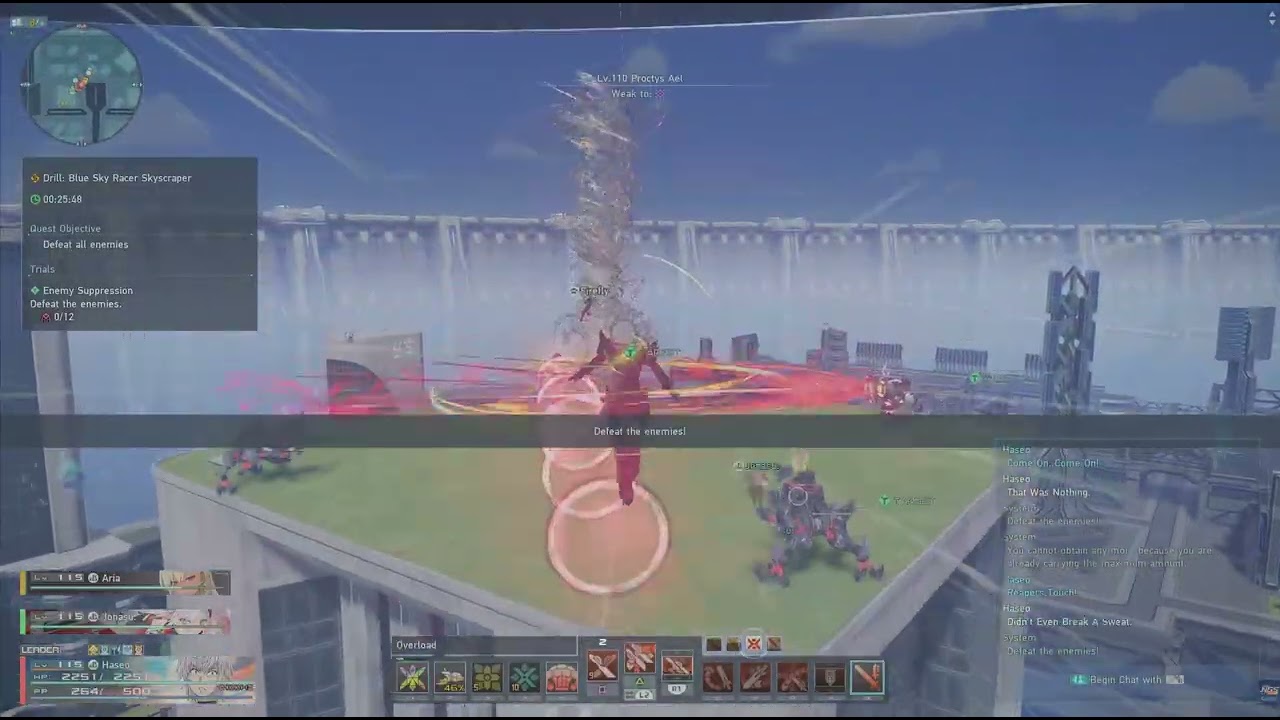 PSO2 NGS: LTQ - Drill: Blue Sky Racer Skyscraper