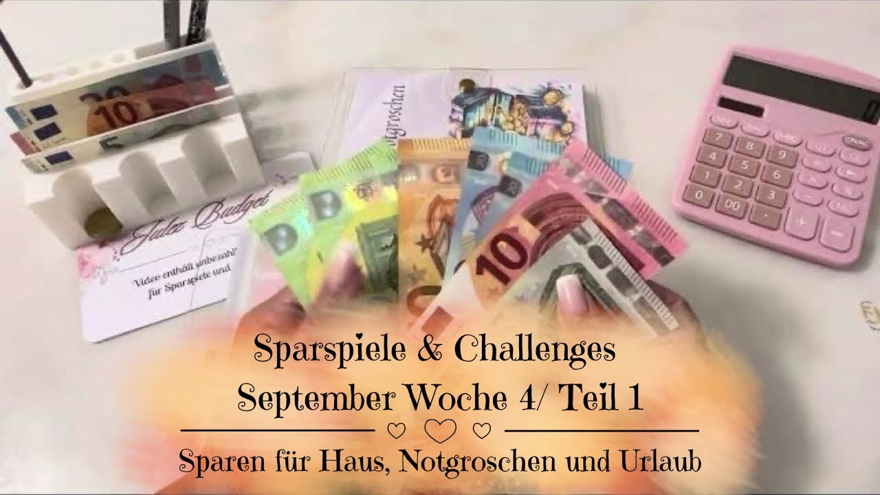 🦋Sparspiele & Challenges September Woche 4/Teil 1 | Sparen für Haus, Notgroschen und Urlaub🦋