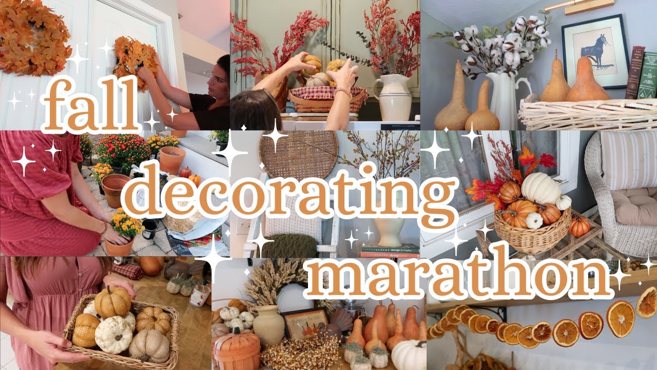 🍁 FALL Decorate With Me MARATHON // FALL DECORATING IDEAS