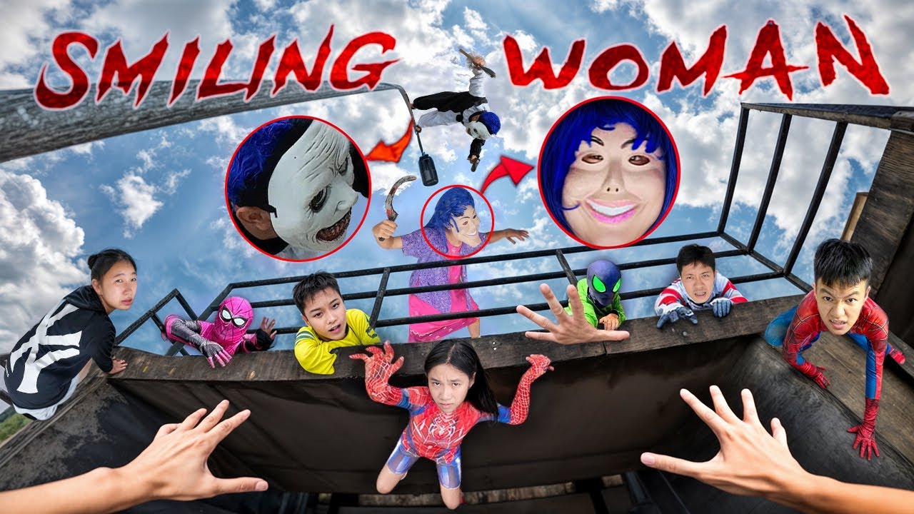 SPIDERMAN PARKOUR Vs SMILING WOMAN | No Escape In Real Life Horror (Horror Story Short) | Epic POV