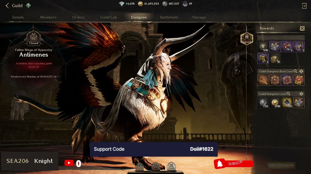 THE NEW GUILD DUNGEON - Antimenes