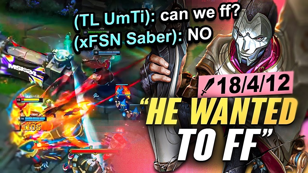 A Pro Player wanted to FF but Jhin is the Most OP ADC so I said no