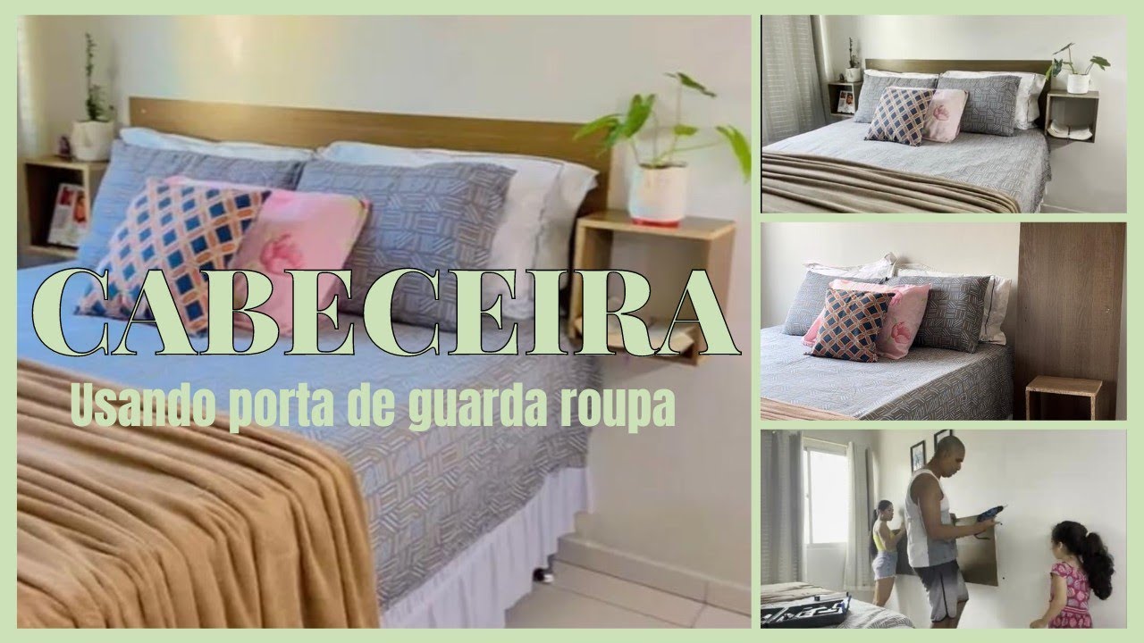 Cabeceira de cama feita com porta de guarda roupa - PARTE 1 | Jéssica Amaral