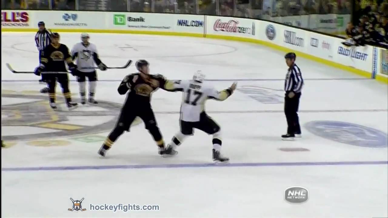 Michael Rupp vs Zdeno Chara Mar 18, 2010