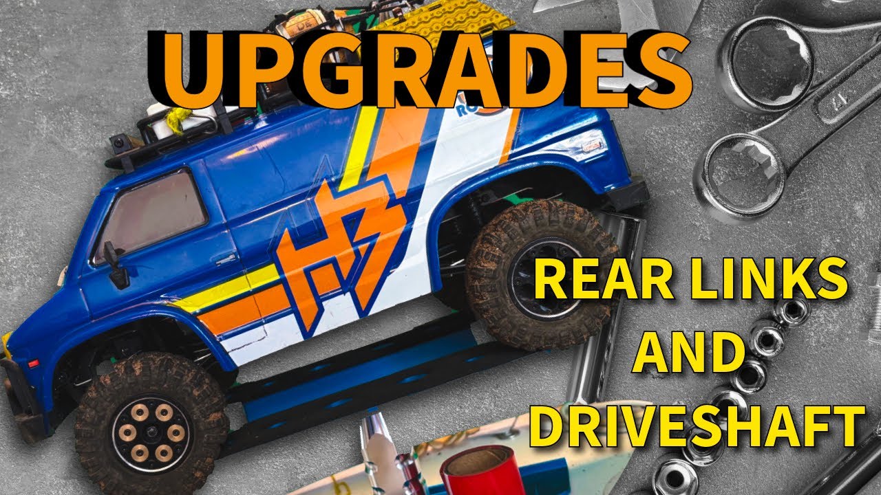 New rear high clearance links and driveshaft! Upgrading on my Hobby Plus CR18P Rock Van V2