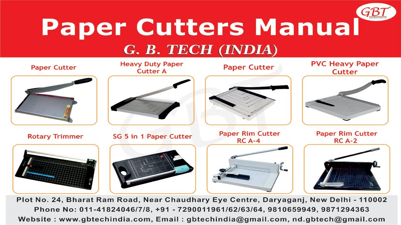 Paper Cutters Manual