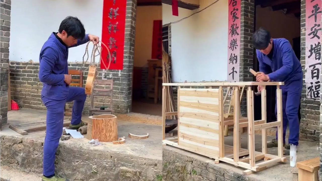 Man renovated an old house he bought 40 years ago for $5,000|Make furniture for the living room!
