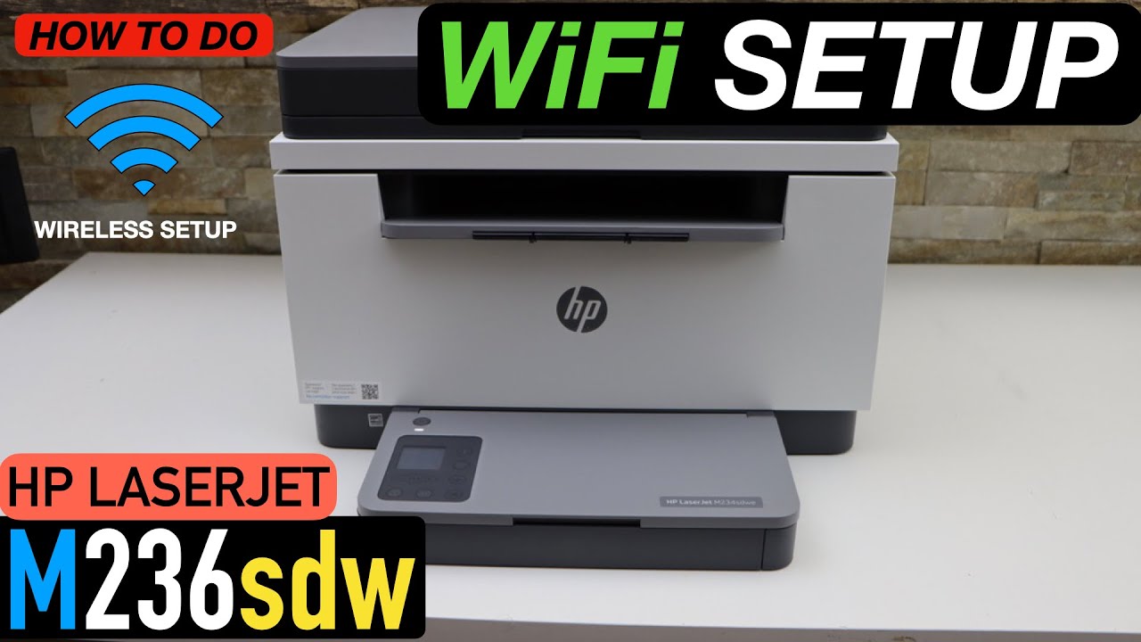Видео по настройке WiFi для HP LaserJet M236sdw, настройка беспроводной сети.