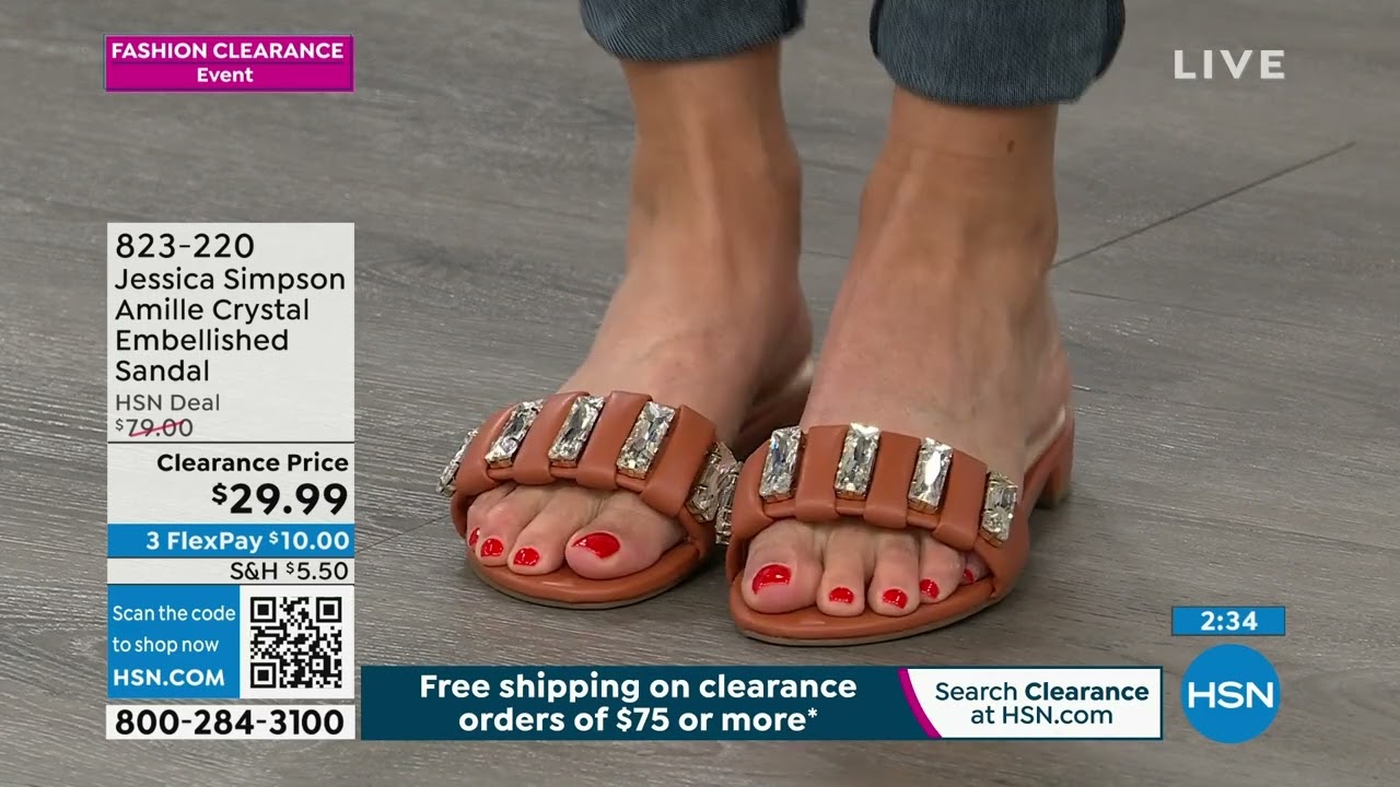 Jessica Simpson Amille Crystal Embellished Sandal