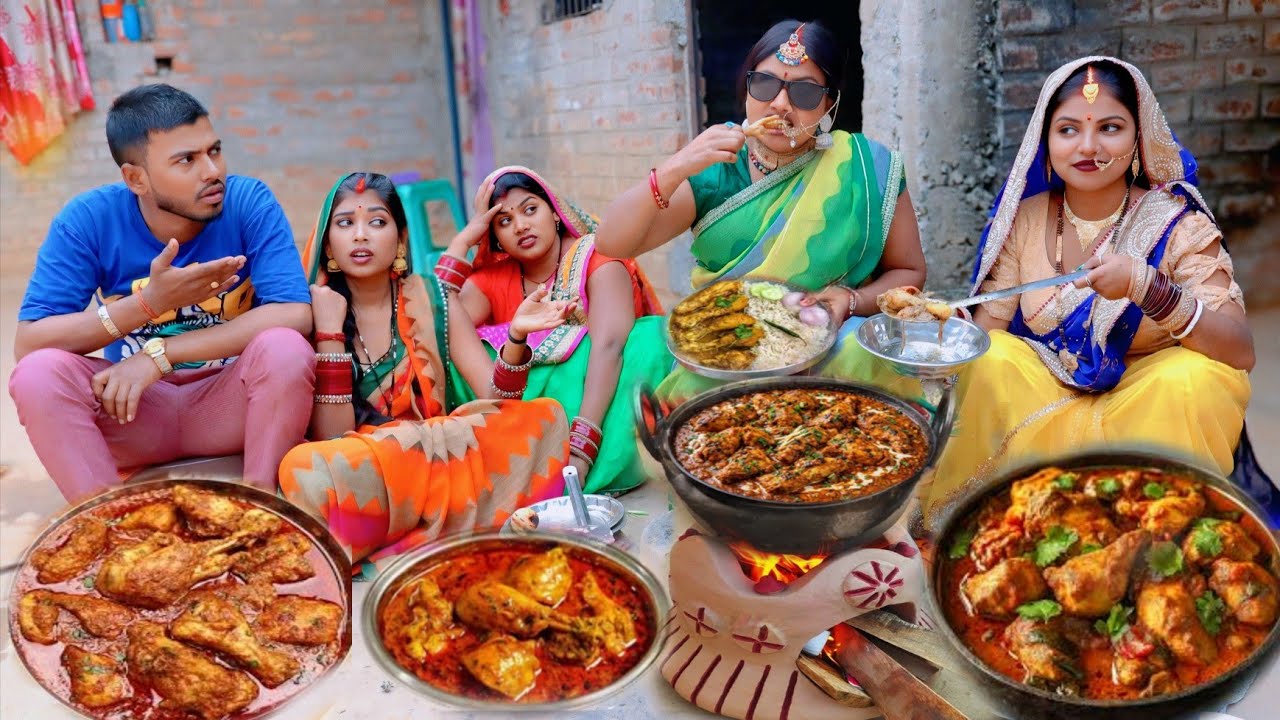जीभचटोर मां/देखिए चटक-मटक मछली-मुर्गा खाने के लिए बेटी के ससुराल चली आई,Khushboo comedy video