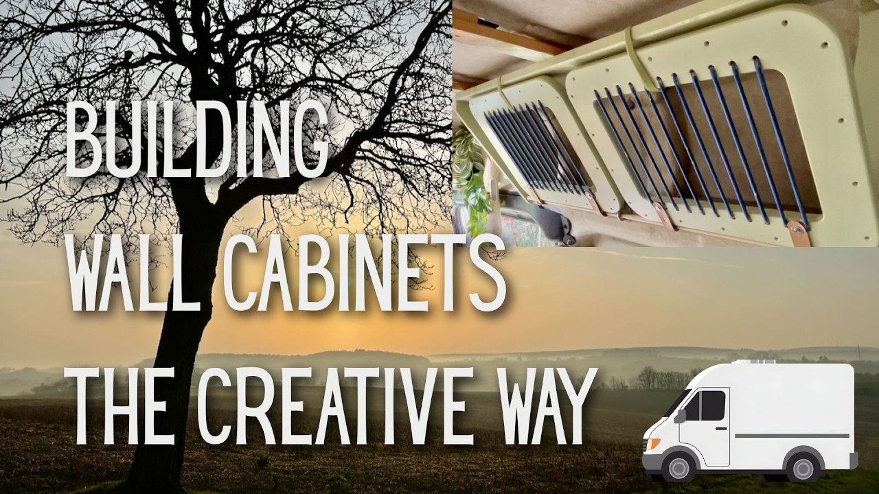 Vlog 3 Beautiful sunrise walk and slow van conversion process (building the wall cabinets)