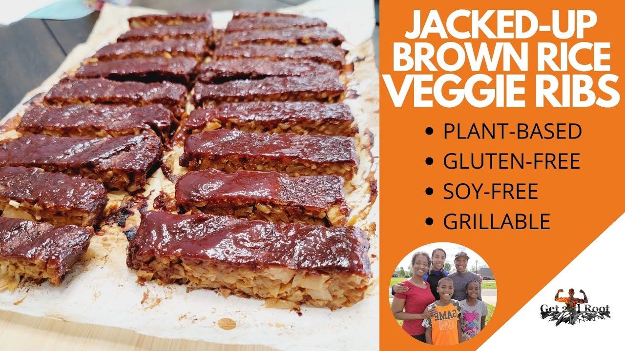 BBQ Jacked-Up Brown Rice Veggie Ribs | Gluten, Soy, and Oil-Free
