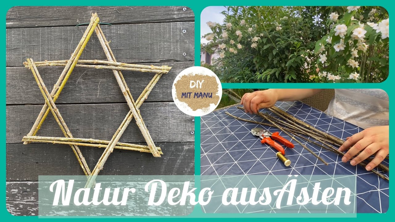 Weihnachtsstern selber machen 🍀Weihnachtsdeko mit Naturmaterialien ⭐️ nachgaltig Advent DIY 2021