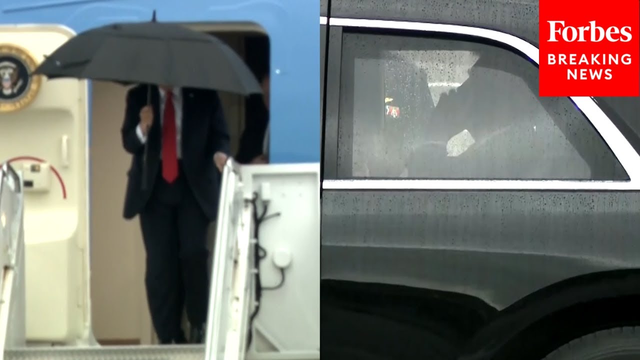 BREAKING: President Trump Arrives In New Orleans, Louisiana Ahead Of Super Bowl LIX