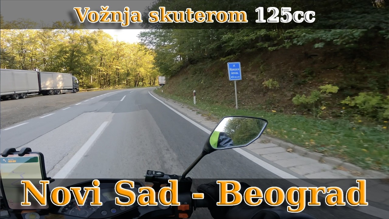Vožnja skuterom 125cc od Novog Sada do Beograda