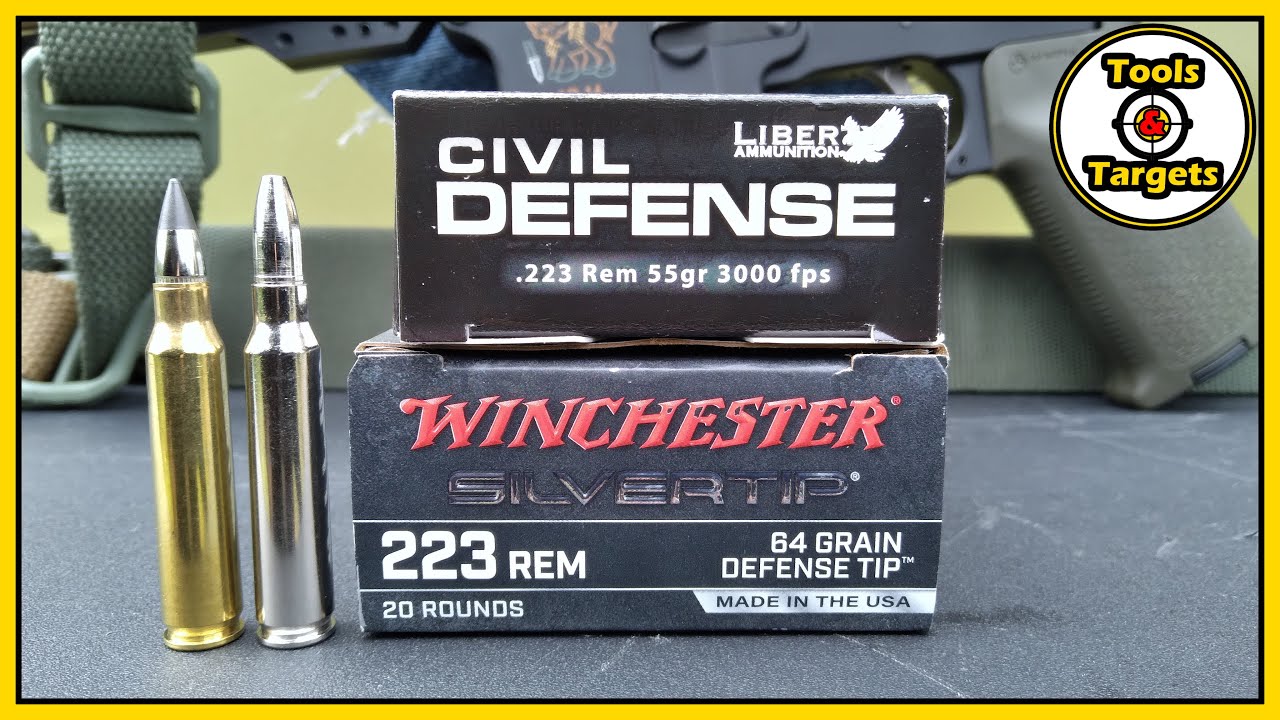 Перестрелка серебряными пулями AR-15!....Winchester Silvertip против Liberty Ammo Civil Defense!