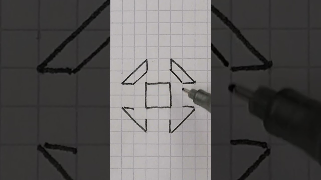 🔥 RETO Dibujo en 3D Ilusi&oacute;n &Oacute;ptica ✅#shorts