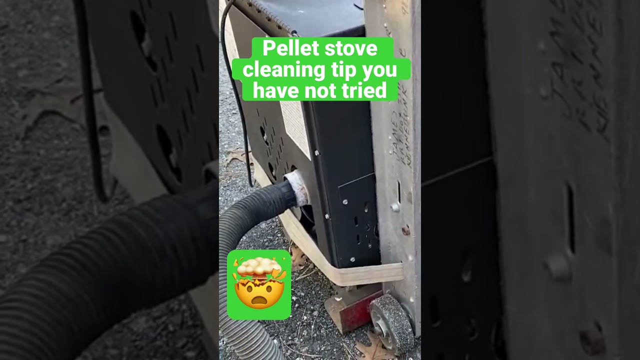 Pellet stove cleaning hack with shop vac￼
