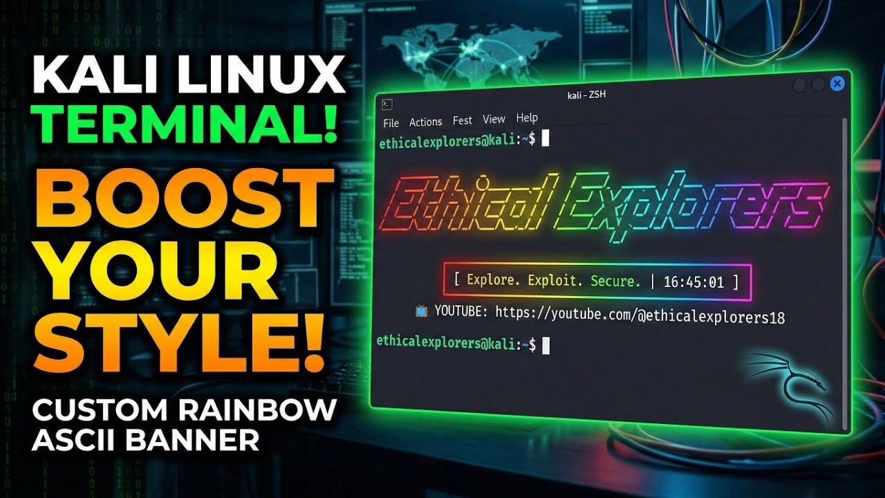 How to Customize Your Kali Linux Terminal like a PRO! 💻🔥 (Figlet & Lolcat)