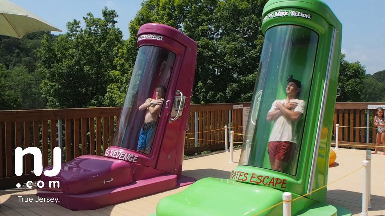 Dual body slide racing at Pirate&rsquo;s Cove waterpark in Hope