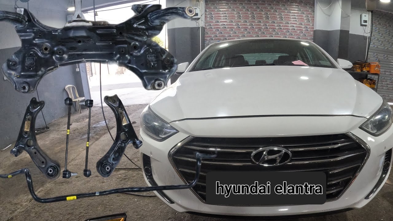 subframe and control arms and sway bar replacement  hyundai elantra#suspensionsystem #elantra