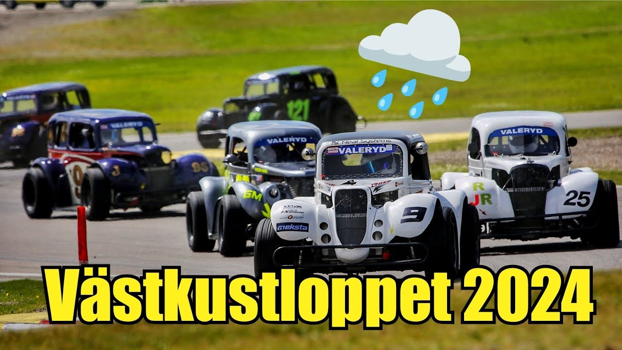 Regn och olje kaos i Falkenberg - Västkustloppet 2024