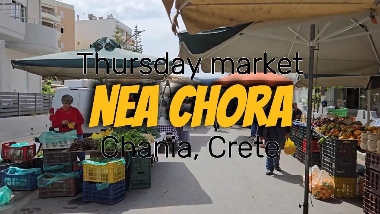 Thursday market in Nea Chora, Crete