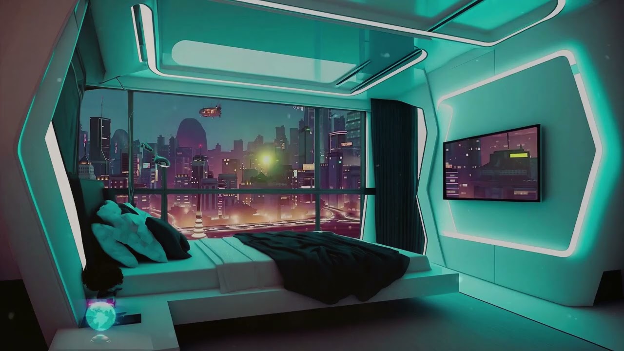 12 Hours of Silent Cozy Sci-Fi Ambience 🌌 Futuristic City View for Sleep, Focus & Calm