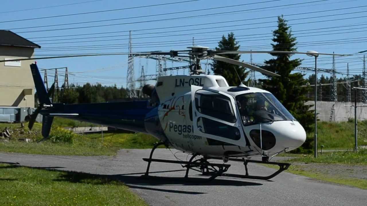 Eurocopter AS350 startup and takeoff