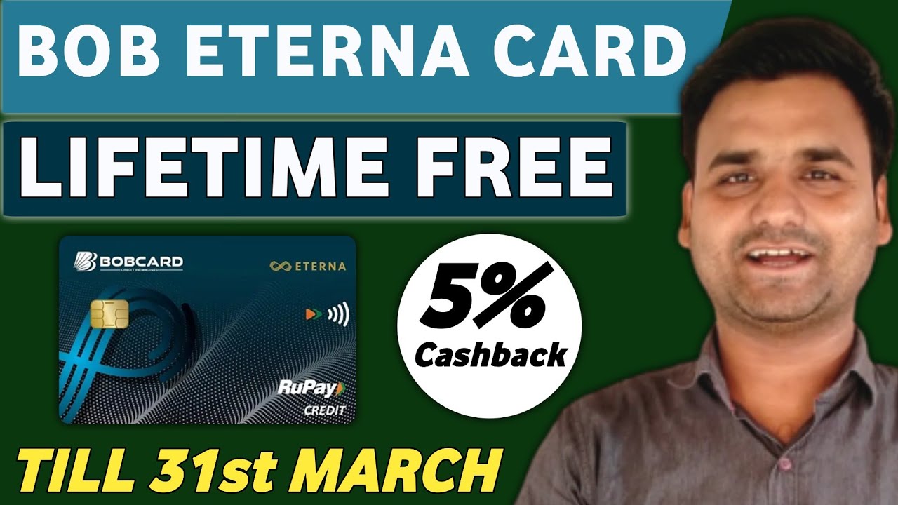 BOB ETERNA Premium Credit Card Lifetime Free | Best For Online Shopping, Dining & Travel 
