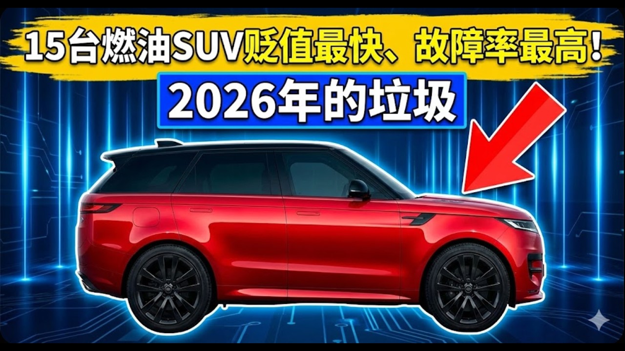 2026年絕對不能入手的15台燃油SUV，貶值最快、故障率最高 #汽车暴雷 #豪车收割 #买车陷阱 #维修费