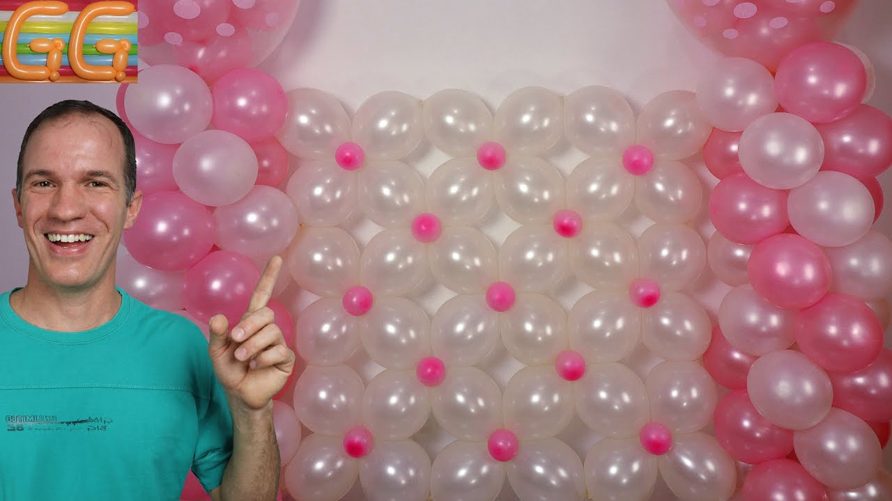 PARED DE GLOBOS - como hacer una pared de globos - decoracion con globos - GUSTAVO GG